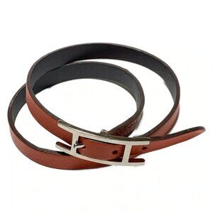 HERMES Hapi 3 - Red Leather None Bracelet